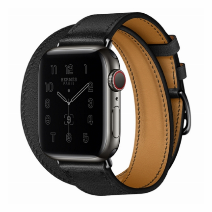 Apple Watch Hermès S6 40mm (Cellular) Space Black Stainless Steel Case / Noir Double Tour