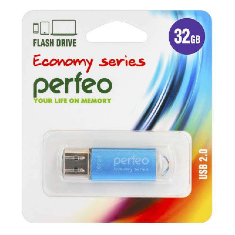 USB Накопитель Perfeo E01 32GB Blue