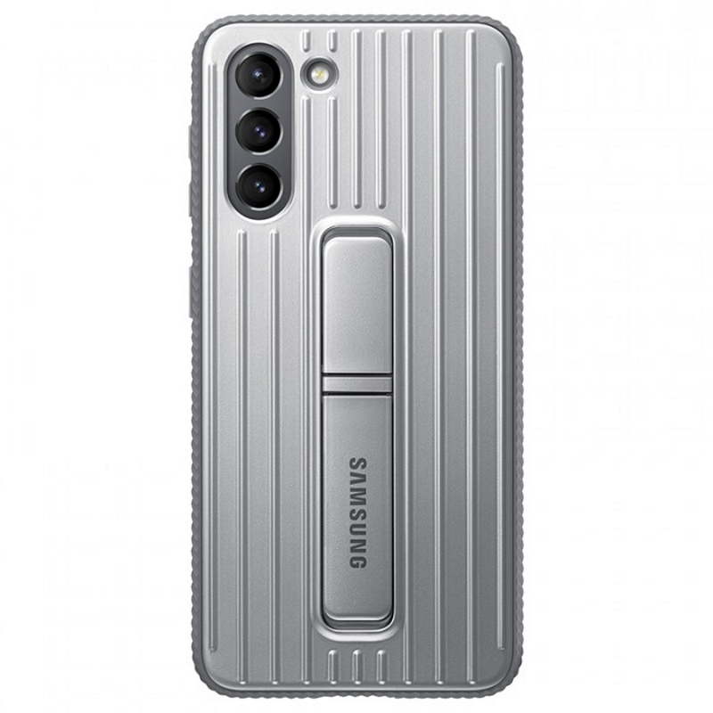 Чехол-накладка Galaxy S21 Protective Standing Cover Silver Silver (Серебристый)