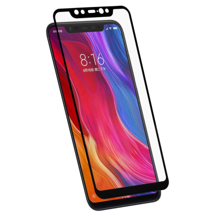 Защитное стекло 3D для Xiaomi Mi 8 Черное