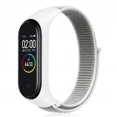 Ремешок для Mi Band 4 Nylon Loop Gray/White