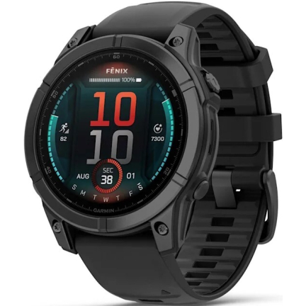 Garmin Fenix E AMOLED 47mm Black / Black Silicone Band (010-03025-01)